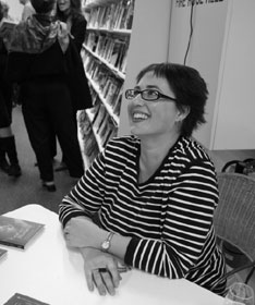 Author Anne-marie Taplin signing copies of her book 'Being Mummy'